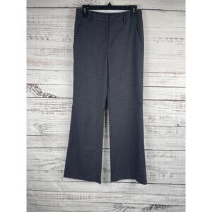 Antonio Melani Pants Women's 2 Gray Blue Plaid Wide Leg Dress Slacks Career